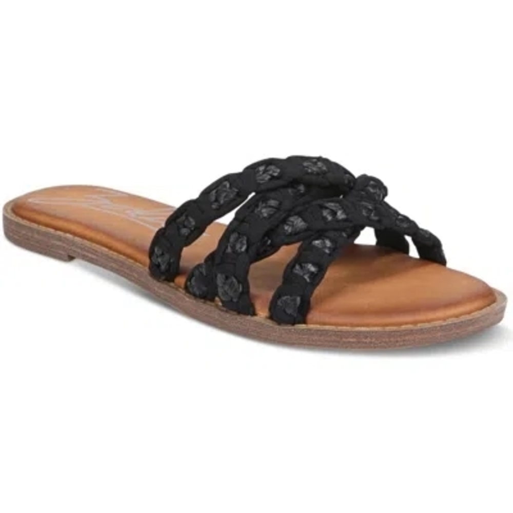 Zodiac Celina Size 8 M Black Braided Slide Sandal